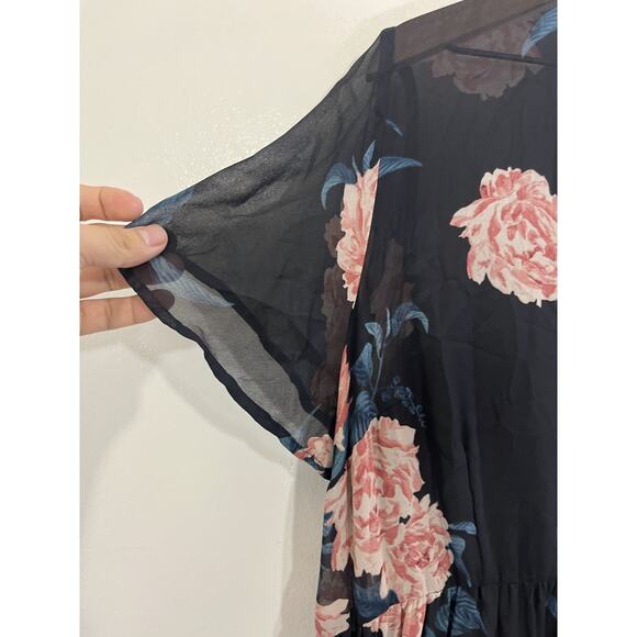 Romance Cottage Boho Fairy Grunge Whimsigoth Sheer Floral Doll Dress 1 Victorian - Picture 12 of 15